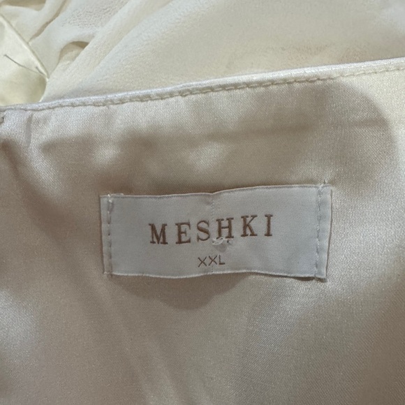 MESHKI Leila Satin Corset Maxi Dress XXL sexy wedding Bridal off White SEE - Picture 7 of 12